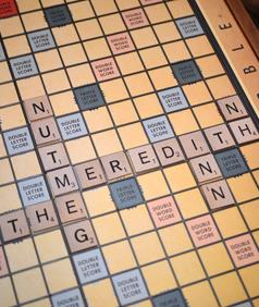 Scrabble Board in the Great Room